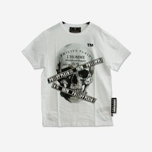 필립플레인 남성 반팔 티셔츠 화이트 MTK3110 PJY002N 01 (J-4)