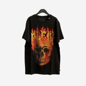 필립플레인 남성 반팔 티셔츠 블랙 MTK2127 PJY002N 02 (C-1)