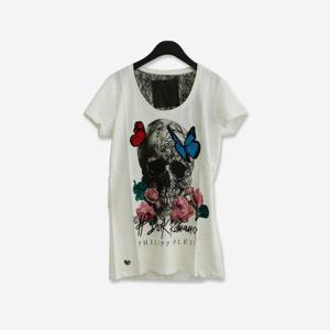 필립플레인 여성 반팔 티셔츠 화이트 CW340929 01 (G-3)