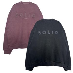 25FW 솔리드옴므 워싱 백로고 스웨트셔츠 맨투맨 S253TS22