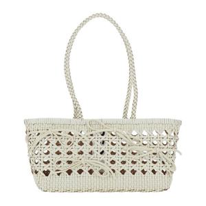 오소이 위빙 텍스처 브레이디드 핸들 숄더백 25SB06006102 WHIT