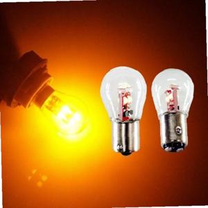 12V 브레이크/깜빡이 S25타입 양면6발 LED램프 옐로우