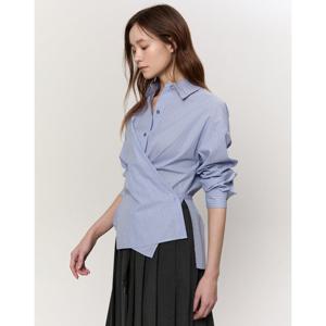 아떼 바네사브루노 25SS 스테디셀러 블루 스트라이프 면 긴팔블라우스 WVBL5B209B1