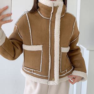 [올리비에스클로젯] 스웨이드 크롭 무스탕점퍼_O2512MU003D