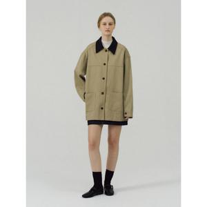 [코인코즈]배색 카라 하프 코트_CD5AR431