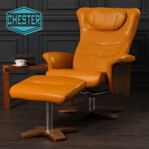 체스터 천연가죽 1인 수동 리클라이너 소파 퍼마넌트 옐로우 GS