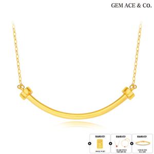 제메이스 순금 투웨이 스마일 목걸이(L)+순금 골드+14K 목걸이+14K 팔찌+테니스 팔찌