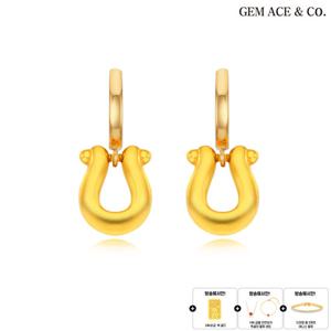 제메이스 순금 시그니처 행운 귀걸이+순금 골드+14K 목걸이+14K 팔찌+테니스 팔찌