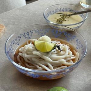 마메종 블루로즈 글라스 샐러드볼 L MADE IN JAPAN