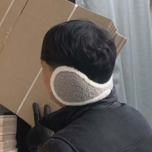 겨울 방한 뽀글이 귀도리 왕 귀마개 그레이 골프 러닝