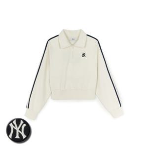 MLB 여성 바시티 스포티브 컬시브 반집업 맨투맨 티셔츠 (3FMTV1354)