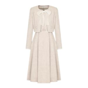 [라인어디션]벨티드 배색리본 원피스NWOPPK3100M