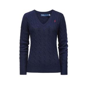 폴로 랄프로렌 포니 로고 자수 케이블 니트 v넥 스웨터 21197186