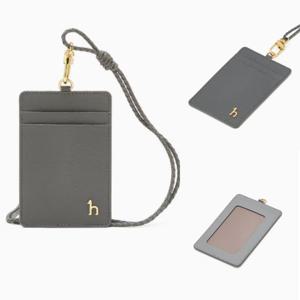 [헤지스] 그레이 배색 가죽 목걸이카드홀더 HIHO5F602G2