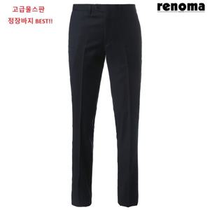 [레노마캐주얼]가을겨울 다크네이비 잔체크 고급울스판 정장바지 ROSP57AAS LDA