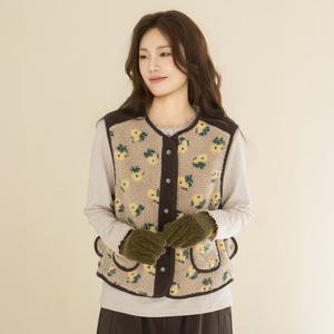 엄마옷 마담4060 내추럴포엠 뽀글이플라워조끼 중년여성 데일리 -ZVE2512018-