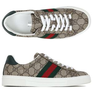 구찌 25FW 베이지 에보니 웹 에이스 스니커즈 760774 FACMZ 9746