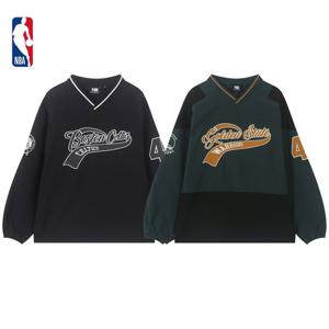 NBA 컬러블럭 V넥 오버핏 피스테 바람막이 티셔츠 N253TS131P