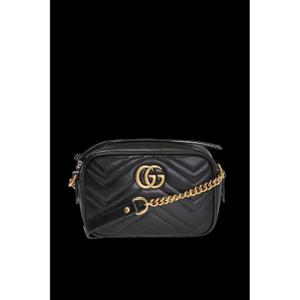 구찌 블랙 레더 미니 GG Marmont 크로스바디 백 448065DTD1T1000 TP563381583
