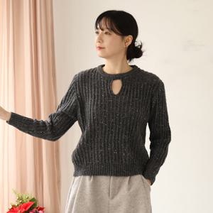 [웬디즈갤러리]블랙홀 스팽글 니트 /연말룩 여유핏 TKN144