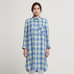 [올리비아로렌]린넨 체크 패턴 블라우스___VVCNLVM3441