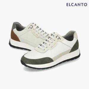 엘칸토  (LCMS02U439) 남성 소가죽 스웨이드 콤비 스니커즈 3.9cm