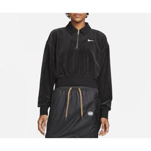 나이키 우먼 벨루어 쿼터집 탑 코듀로이 스웻셔츠 DQ5939 010