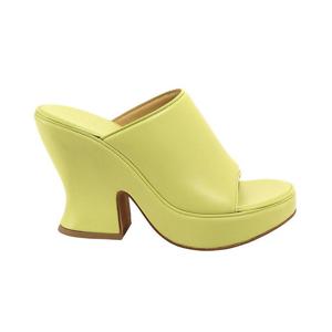 26 SS 보테가 베네타 스택 웨지 뮬 엘로우 658979VBSD0