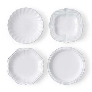 쓰임 블랑 접시 세트 4P