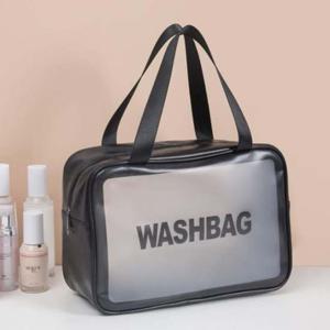 여행용워시백 PVC불투명여행세면파우치 (블랙 대)