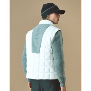 헤지스 골프 24FW 화이트 남성 3in1 구스다운 패딩 점퍼 HUJU4D751OW