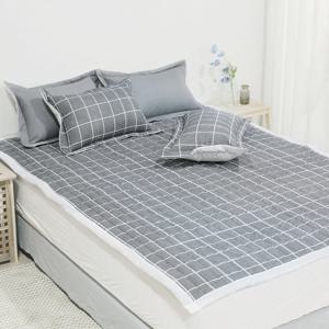 모던체크 시어서커 침대패드 여름이불패드 매트리스 냉감패드 SS