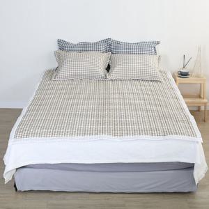 미니체크 시어서커 침대패드 여름이불패드 매트리스 냉감패드 SS