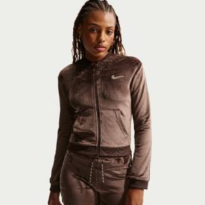 나이키자켓 WQS IQ0678-237 스포츠웨어 여성용 풀 지퍼 긴팔 후드 탑