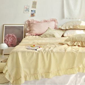[쁘리엘르] 허니팝 프릴 시어서커 여름이불SS
