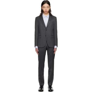 25 FW 보스 남성 그레이 슬림 핏 수트 252085M196008