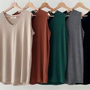 빅사이즈미시옷 심플 브이넥 나시티 306P529S 빅사이