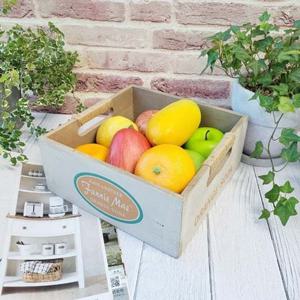 우드박스(오렌지) 원목소품 바구니 수납보관 인테리어