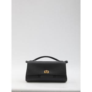 발렌시아가 스무스 블랙 가죽 벨 에어 스몰 클러치 834943 2ABA