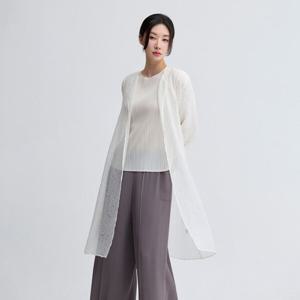 [플리츠미][플리츠미] 플라위 쉬폰 자수 롱 가디건_PPCDM025011