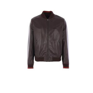 구찌 자수로고 봄버 레더 자켓 793726XNA3M2014 EARTH GREEN