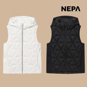 네파 여성 기능성 후드 다운 조끼 발열 퀼팅 패딩조끼 7L81303