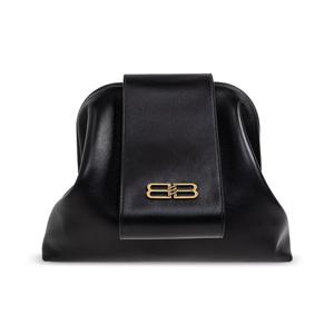 26 SS 발렌시아가 BB 아이콘 로고 미디엄 클러치 백 블랙 8445212AB2M