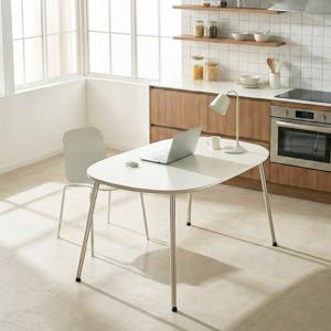 [착불] 동서가구 E0 모어 1600 타원형 식탁 테이블 크롬 다리 DF927633