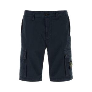 25FW 스톤아일랜드 네이비 블루 stretch 코튼 bermuda 숏츠 L10001110V0020 TP567499834