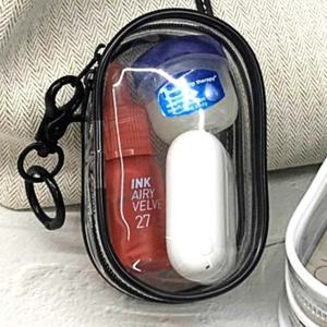 블랙 파우치 투명 가챠 솜 인형 원형