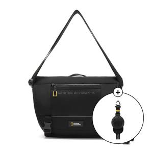 내셔널지오그래픽 메쉬 포켓 메신저백 BLACK