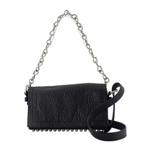 알렉산더왕 리코 크러시드 슬림 숄더 백 20425R33L 001 BLACK