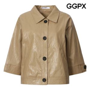 [지지피엑스]싱글 카라 버튼업 페이크 레더 자켓 GP9JK009B