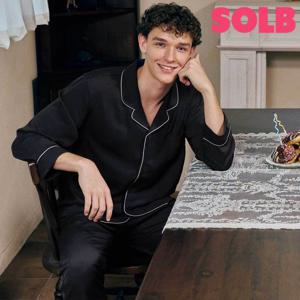 [솔브]커플잠옷 커플파자마 신혼부부선물 커플선물 면100 솔리드 남성잠옷 SPA2530M